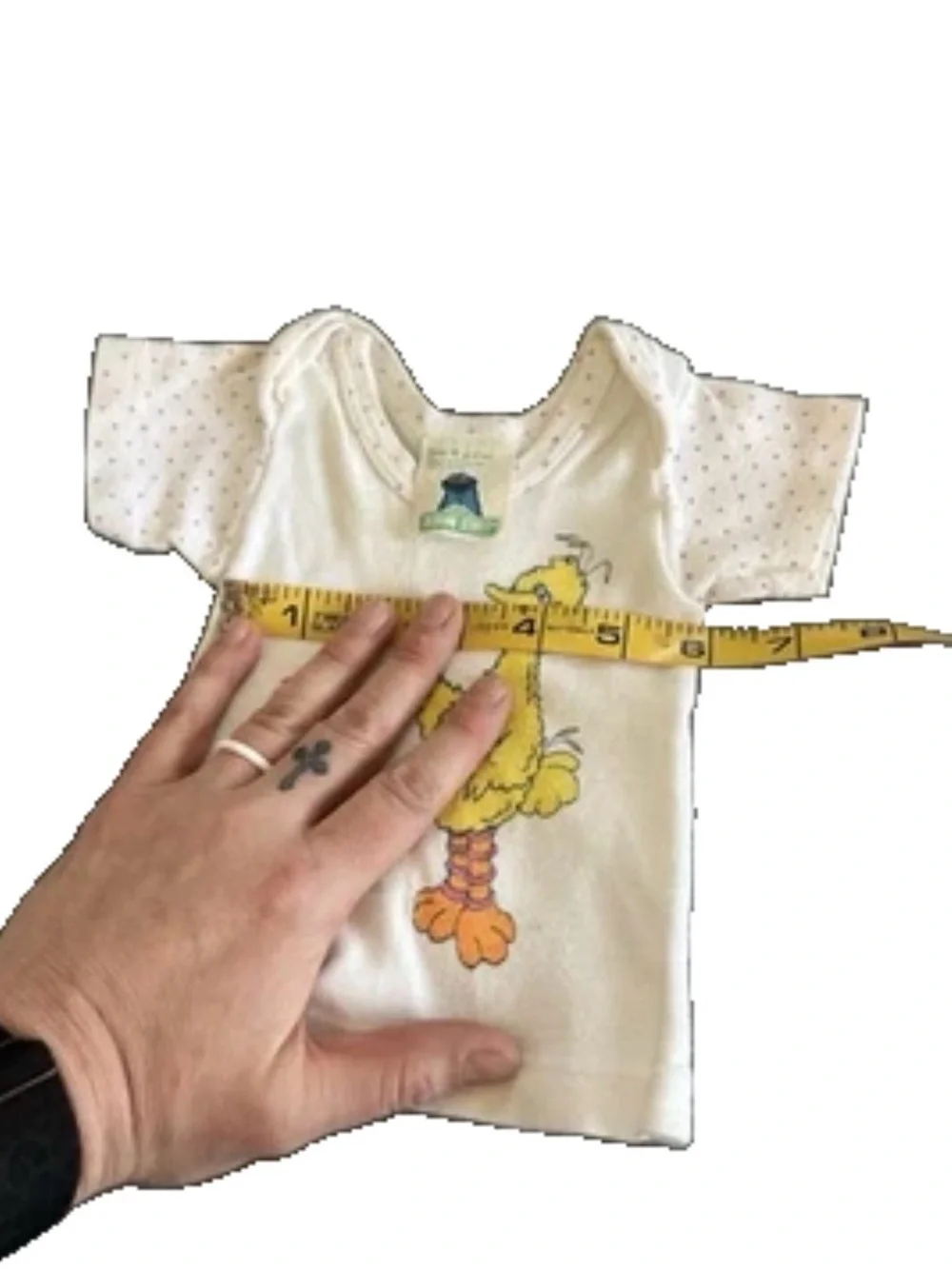 Vintage Sesame Street Big Bird Baby Shirt JCPenney Size S